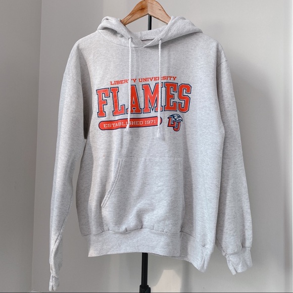 Vintage liberty university flames hoodie - Picture 2 of 7